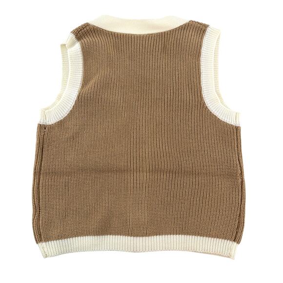 VICI Women's Taupe Knitted Sweater Vest Size M - Picture 7 of 9